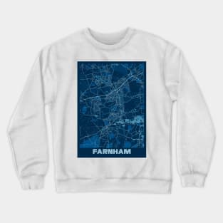 Farnham - United Kingdom Peace City Map Crewneck Sweatshirt